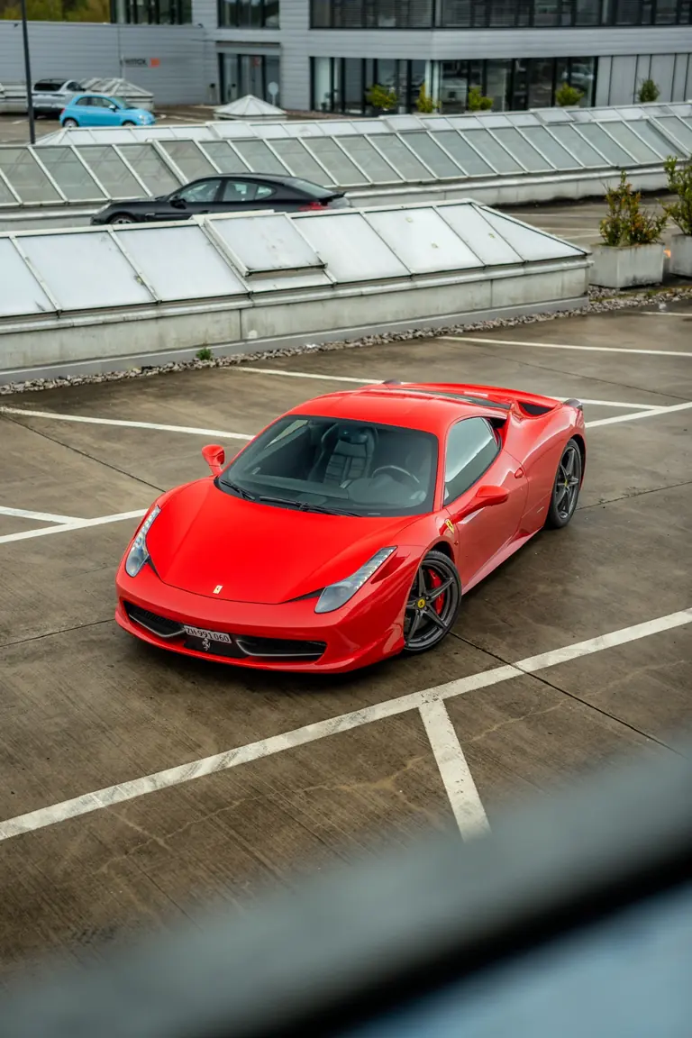 Ferrari 458 Italia elevated front three quarter angle