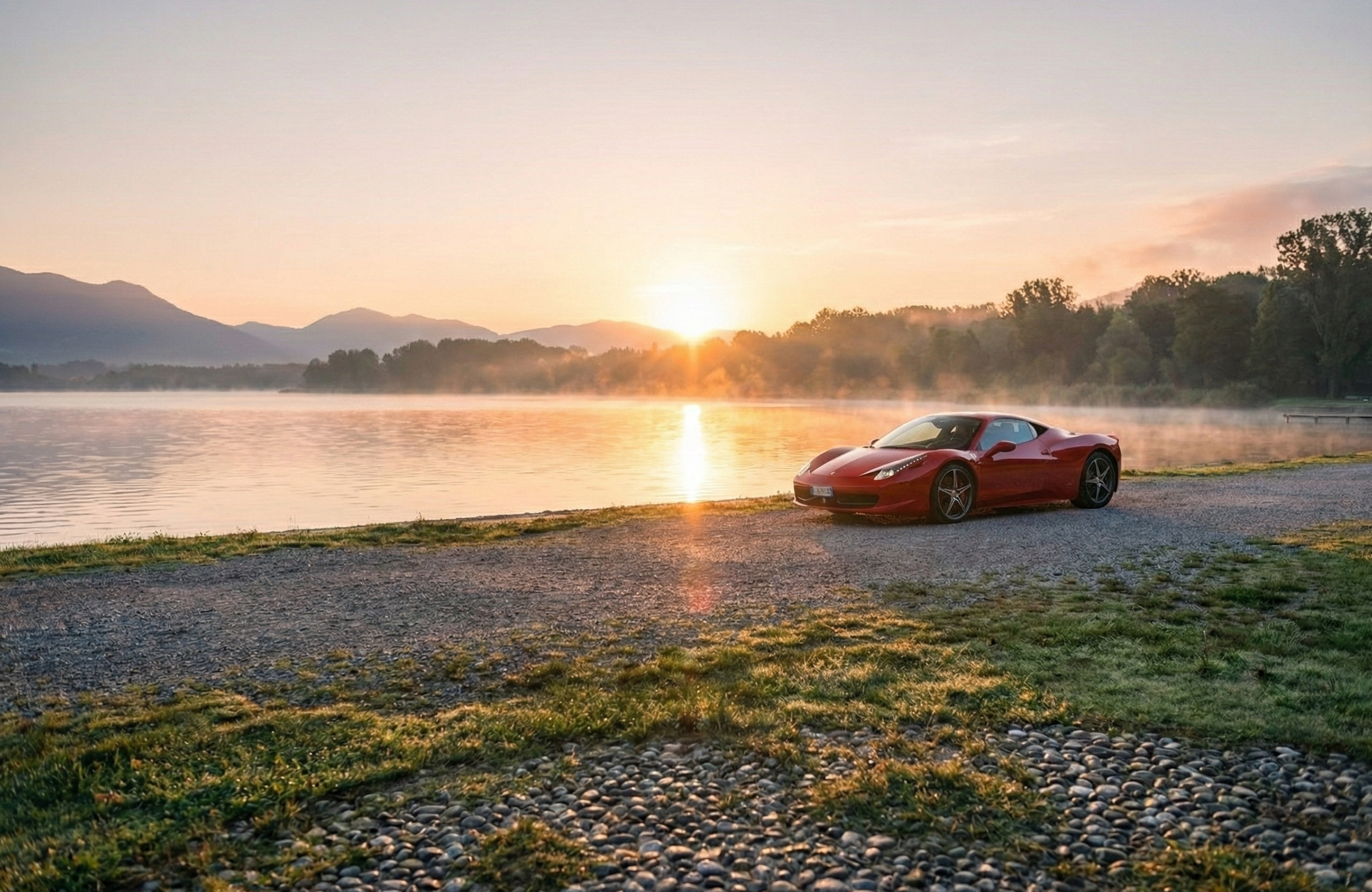Morning light above the lake