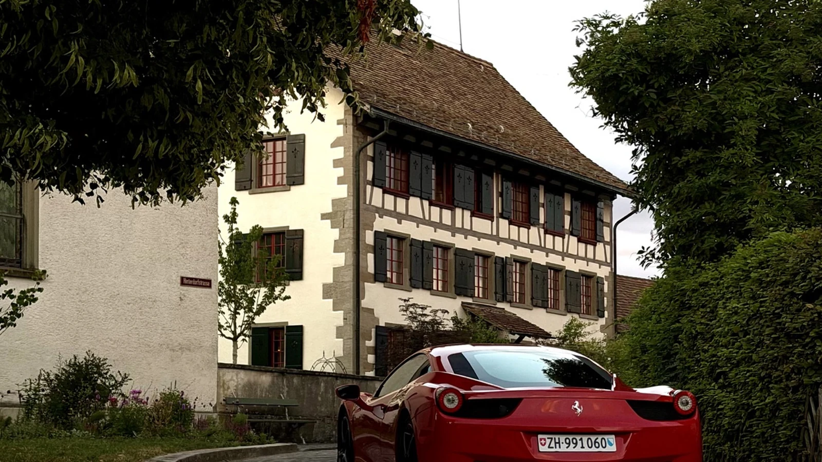 Ferrari 458 Italia birthday gift experience at Schloss Kyburg near Zurich
