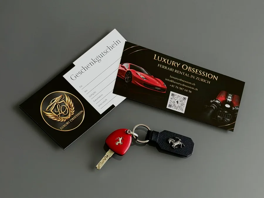 Luxury Obsession gift voucher for a Ferrari 458 Italia drive