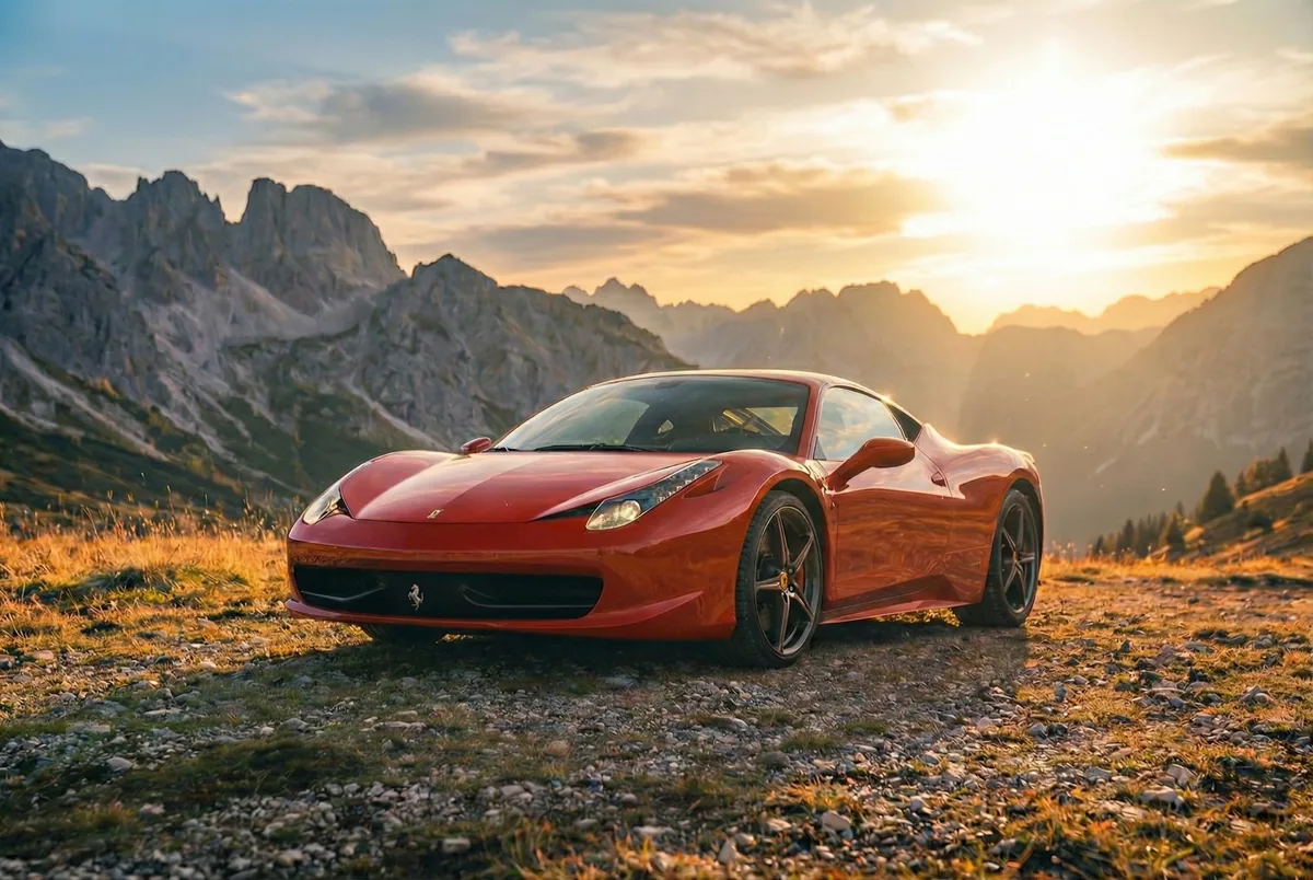 Rote Ferrari 458 Italia von Luxury Obsession bei Zürich
