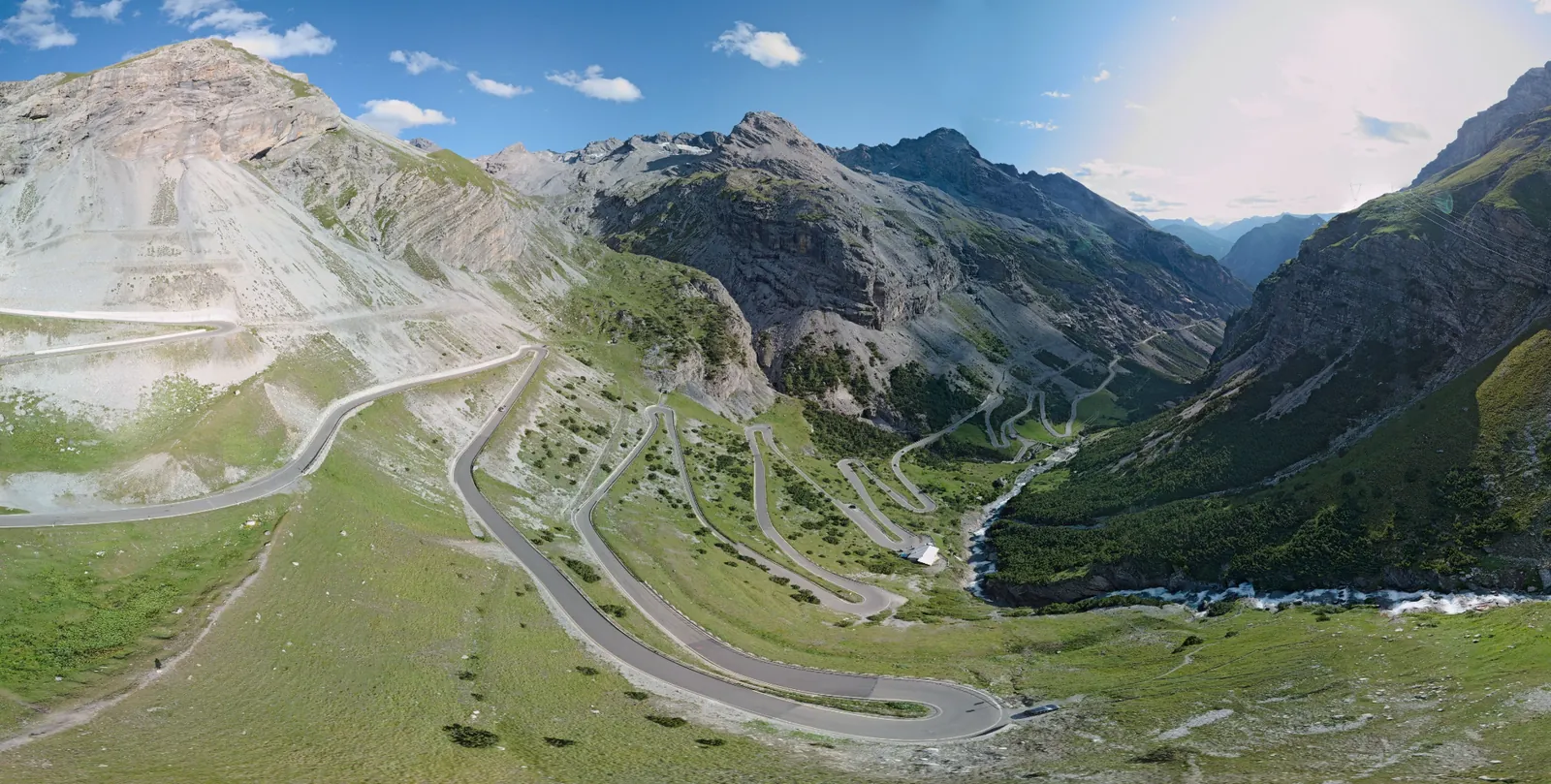 Kehren am Stilfser Joch als optionale Alternative für eine Alpenfahrt